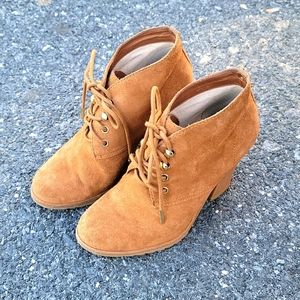 MICHAEL Michael Kors Women's Brown Elliot Suede Laceup Ankle Boots